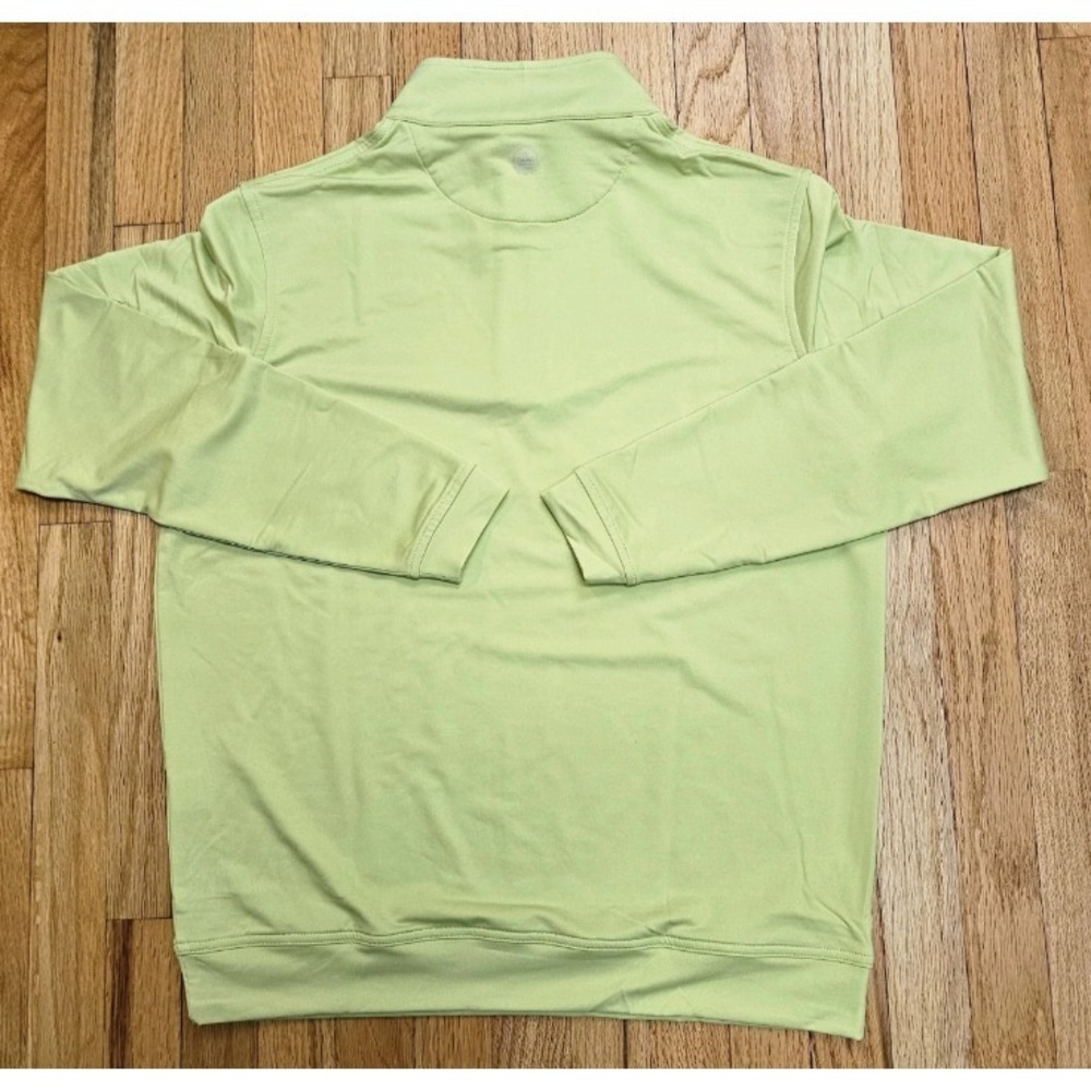 Peter Millar Mens S‎ Crown Sport Perth Melange Performance 1/4 Zip Yellow/Green - Picture 4 of 9